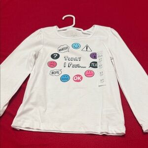 Koala Kids White Emoji Long Sleeve Tee